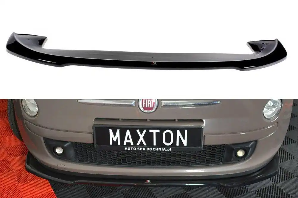 Front Lippe / Front Splitter / Frontansatz V.2 für Fiat 500 von Maxton Design Echt