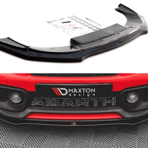 Front Lippe / Front Splitter / Frontansatz für Fiat 500 Abarth Facelift von Maxton Design Bestpreis