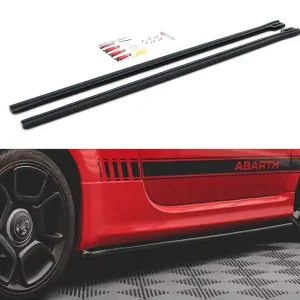 Seitenschweller Erweiterung für Fiat 500 Abarth Facelift von Maxton Design Mega-Angebot