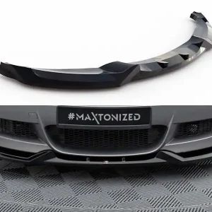 Aktuell Front Lippe / Front Splitter / Frontansatz V.1 für BMW 1er E82 M-Paket von Maxton Design